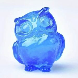 New! Natural Carved Owl in Blue Opal Balance Stone